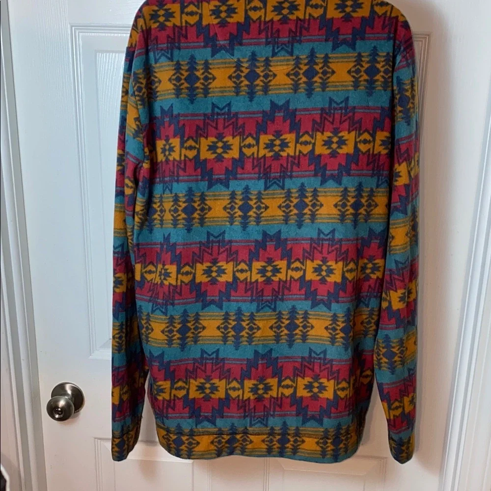 Weatherproof Vintage Aztec Southwestern Fleece Zip Up Jacket Unisex M/L
